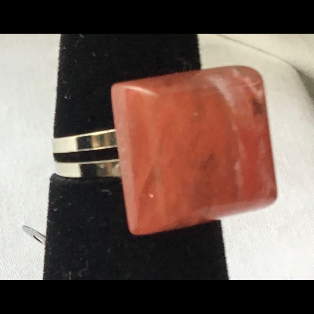 OOAK cherry quartz ring